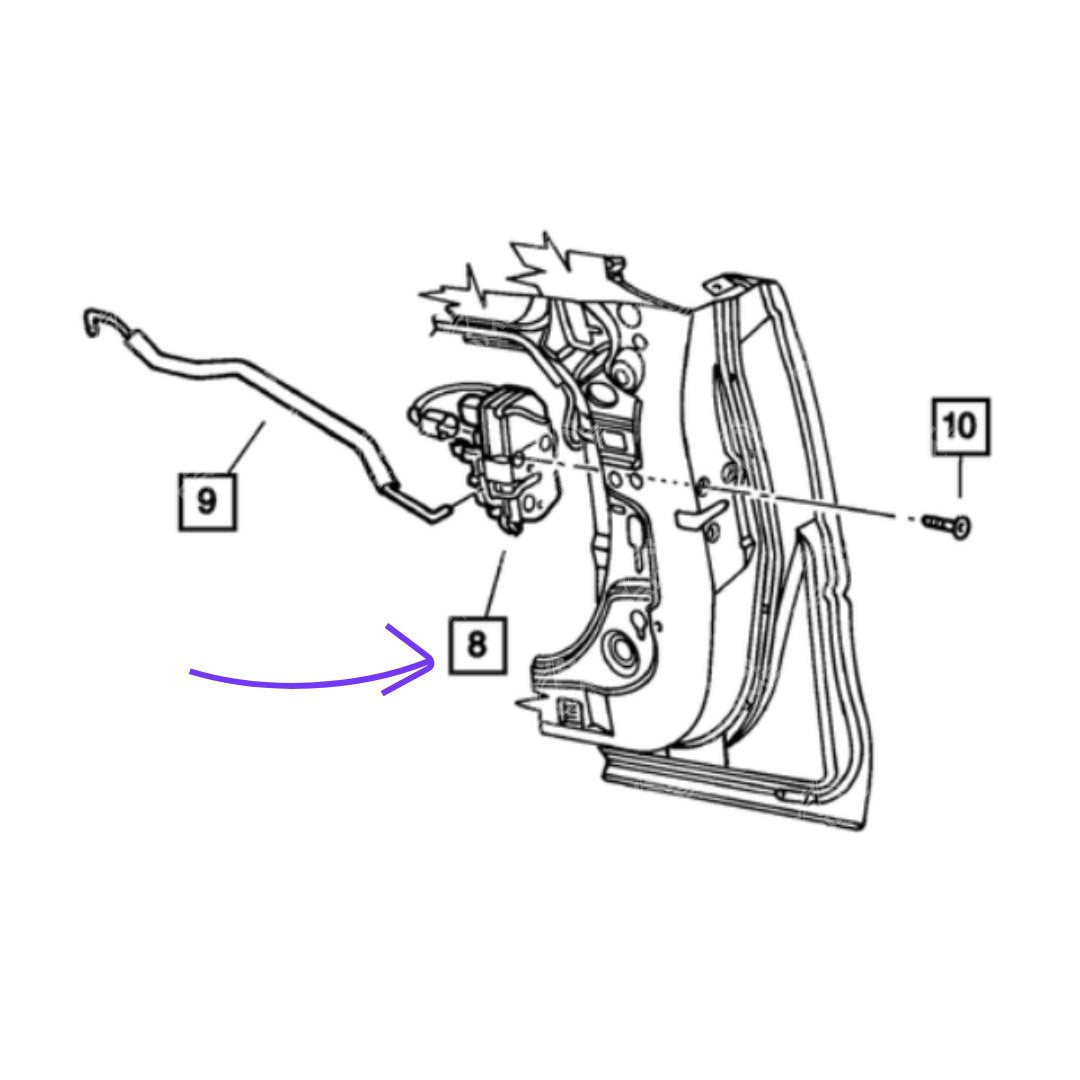 CERRADURA PUERTA IZQ CHRYSLER CONCORDE / INTREPID 01 - 04 - Prime Repuestos
